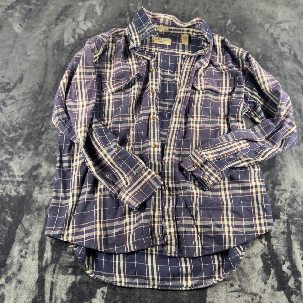 Fargo Clothing & Supply Co Button Down Mens XL Blue Plaid Mountain Twill Shirt
